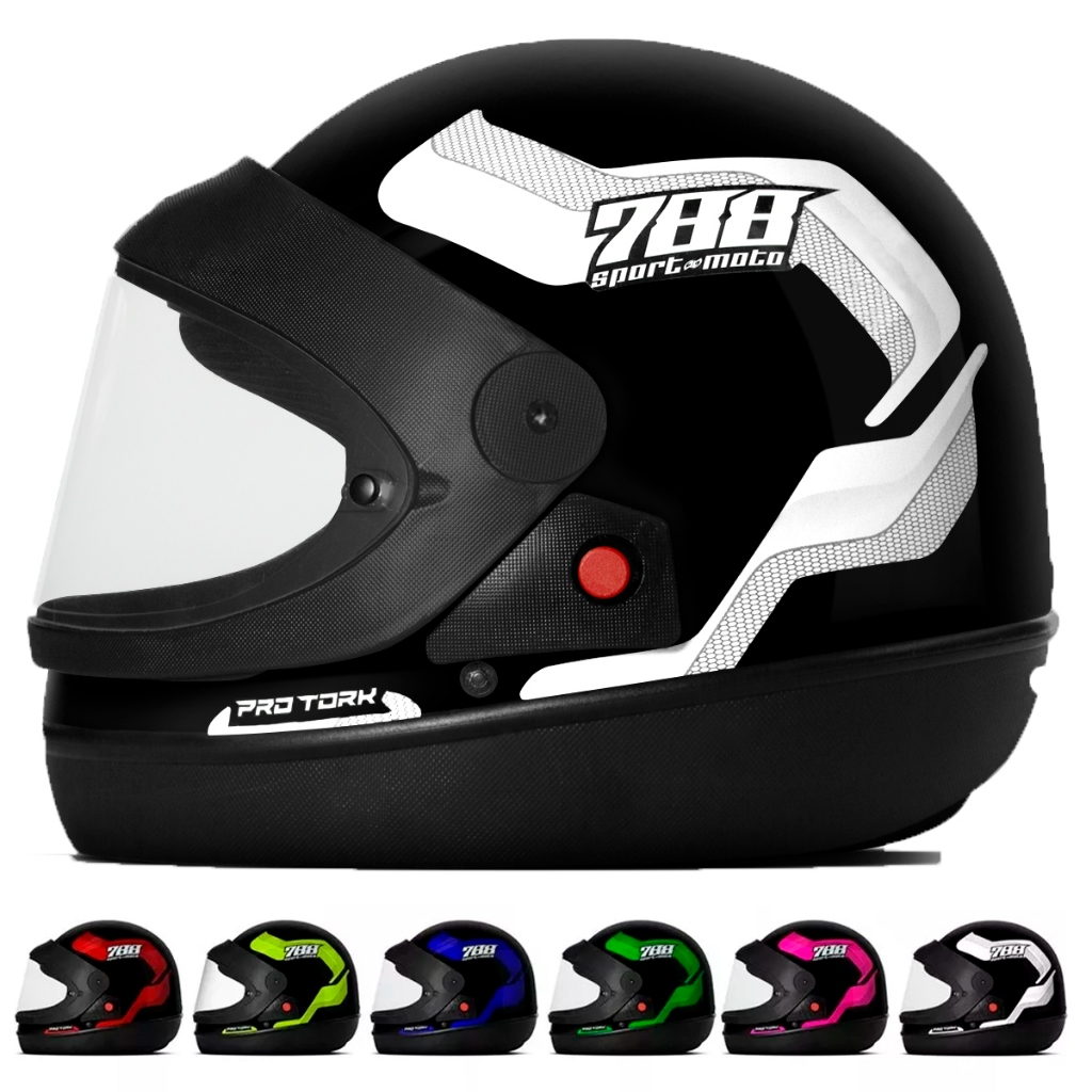 CAPACETE PRO TORK FECHADO ESTILO SAN MARINO AUTOMATICO SELO INMETRO
