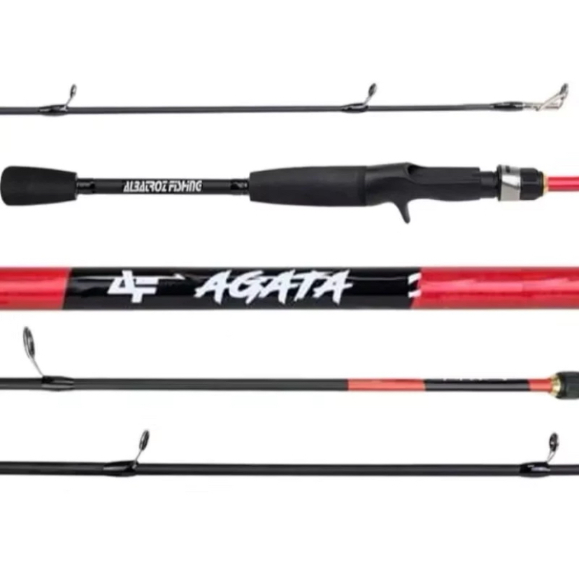 vara P/carretilha ágata 6'0 1,68m 6-12lb 2 parte albatroz + salva vara