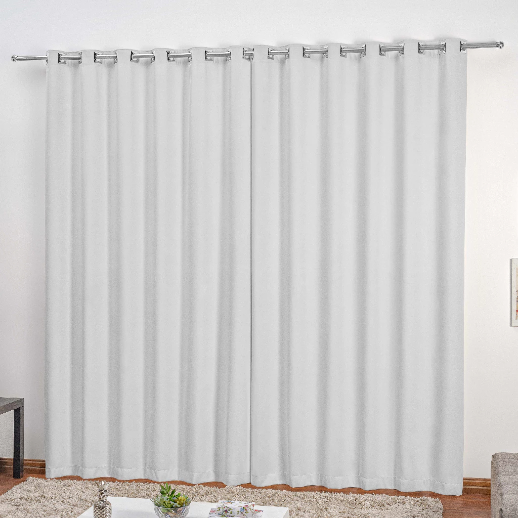 Cortina de Micro Percal para sala e quarto 4.00 largura (Altura você escolhe)