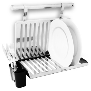 Escorredor De Louca Aço Inox Parede Dobrável 12 Pratos Porta Talher Barra 40 cm Suporte Pratos em Oferta na Shopee