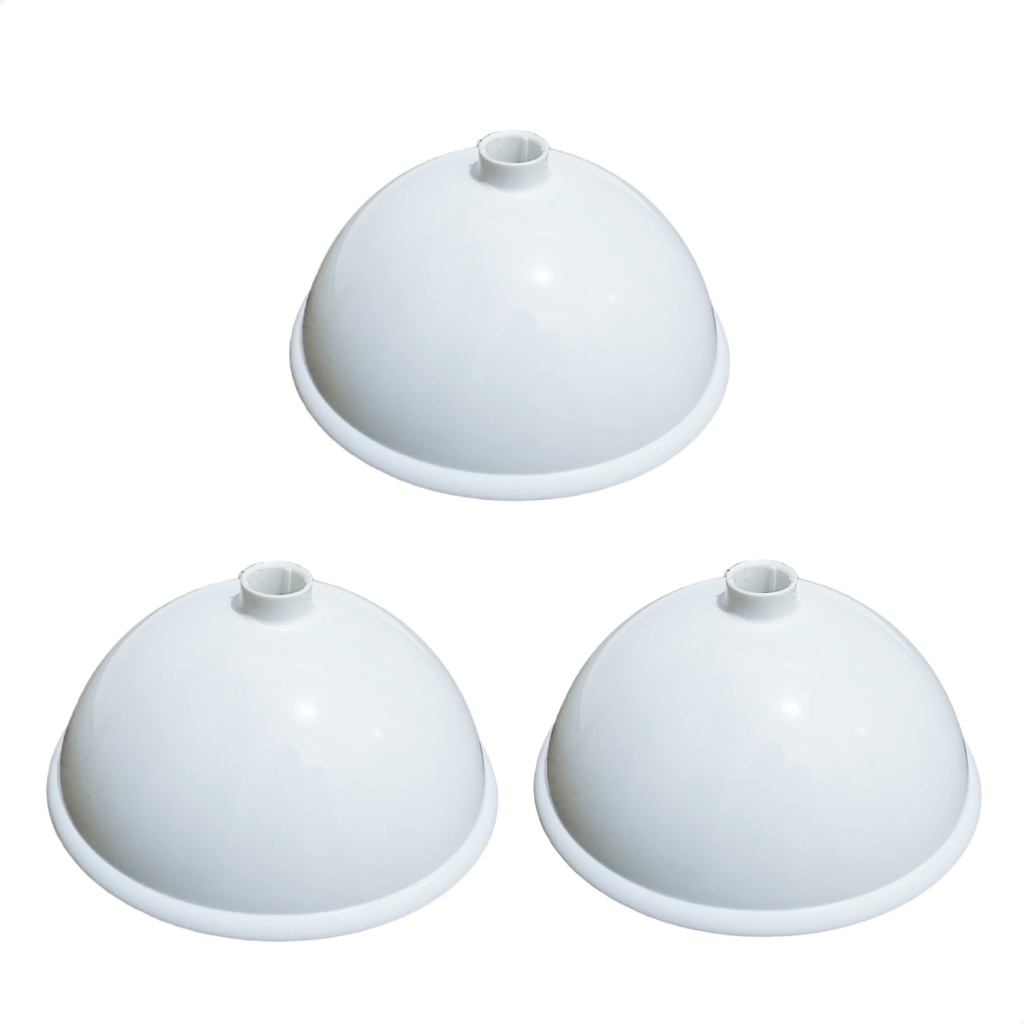 Kit 3 Canoplas Superior Ventilador de Teto Venti Delta Ventisol acabamento branco conjunto jogo