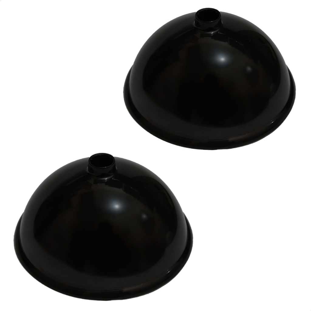 Kit 2 Canoplas Superior Ventilador de Teto Venti Delta Ventisol preto conjunto jogo acabamento