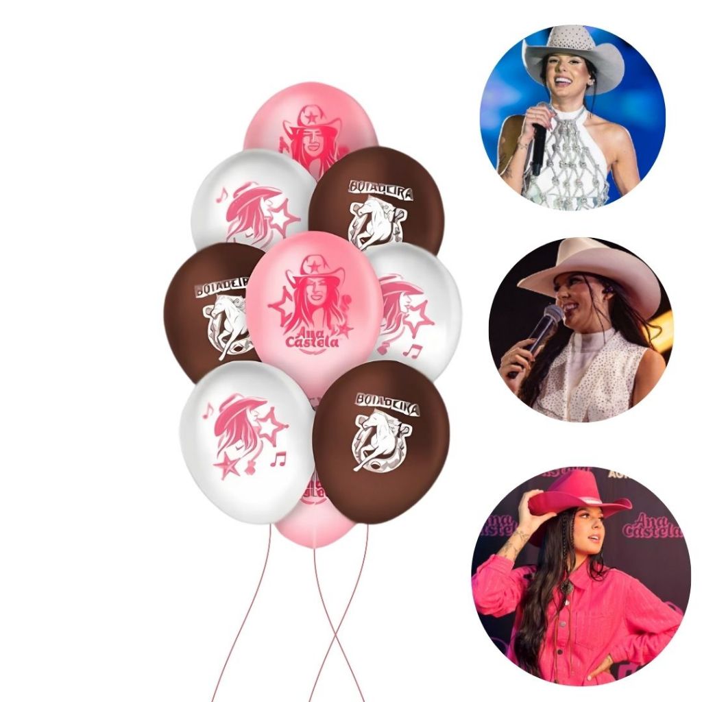 25~100 Balão Festa  ANA CASTELA  Redondo 9 Pol. Regina em Oferta na Shopee