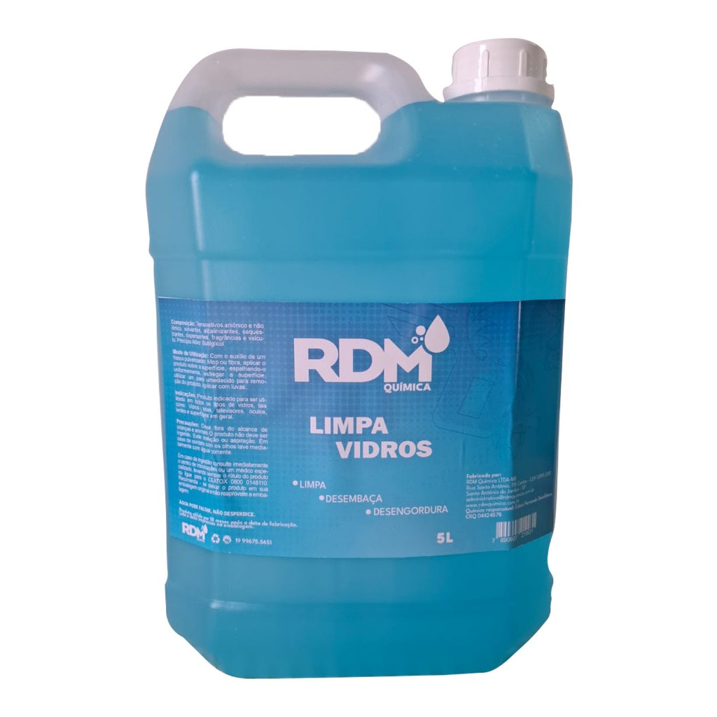 Limpa Vidros com Anti Embaçante - 5 Litros RDM