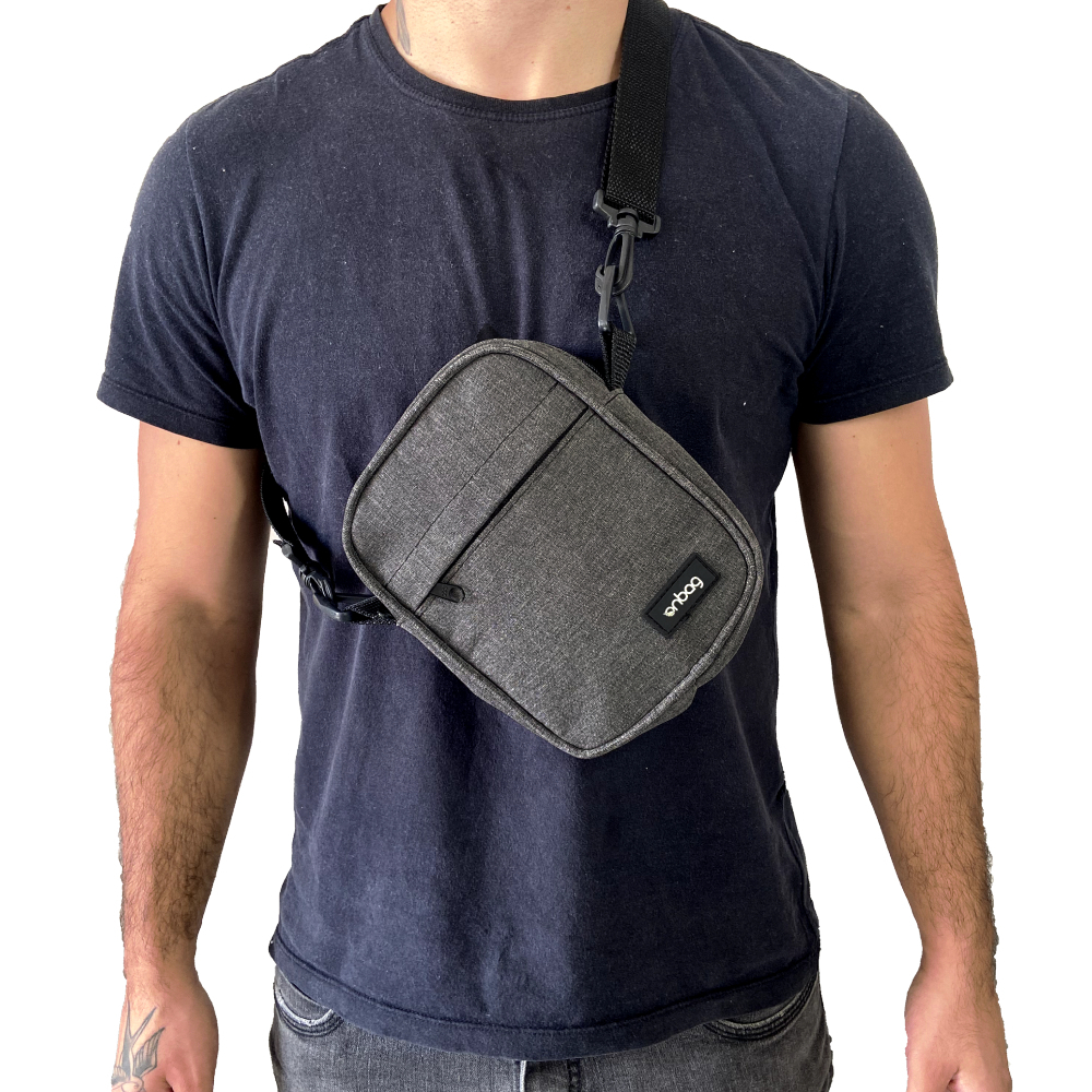 Shoulder Bag Impermeável com Bolso Anti Furto Pochete Alça Ombro Masculino e Feminino com Carteira Magica