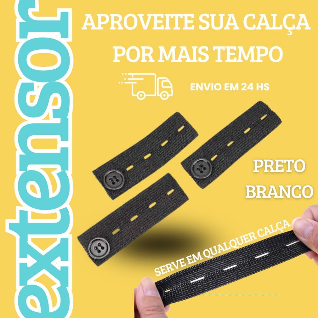 EXTENSOR DE CALÇAS - Grávidas - Gestante - Elástico