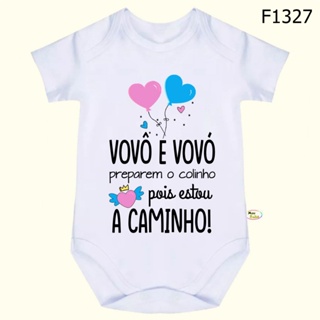 Body Bebê Frases Vovô e Vovó preparem o colinho pois estou a caminho SF1327 em Oferta na Shopee