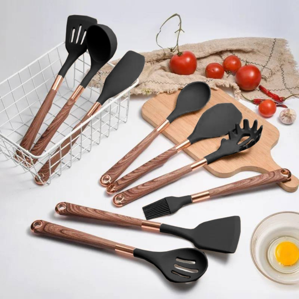 Kit de Utensílios Para Cozinha em Silicone Belmont 10 Peças