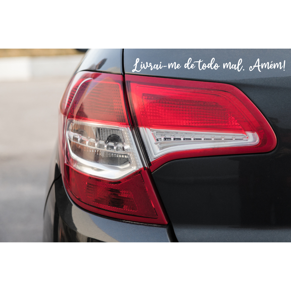 Adesivo Livrai-me de todo mal. Amém! Carro Moto Notebook