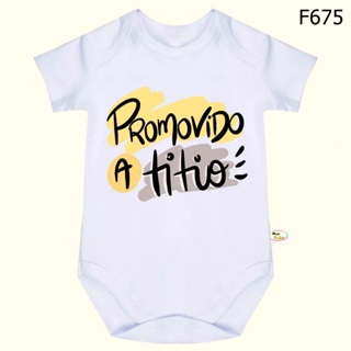Body Bebê Frases Promovido a Titio SF675 em Oferta na Shopee
