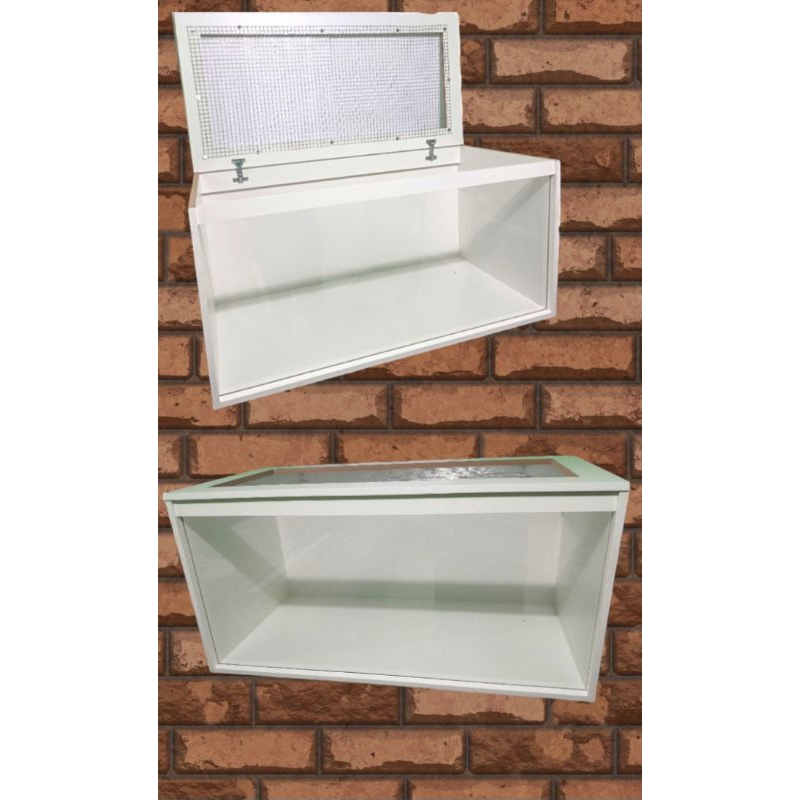 Terrário 70X40X40 para Hamster e répteis, tampa baú, tela Galvanizada