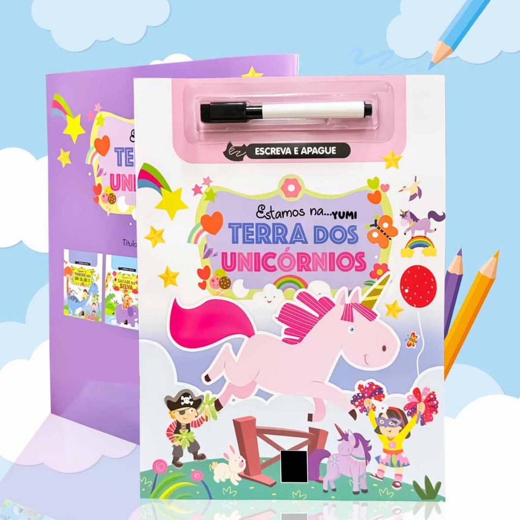 Livro Infantil De Atividades Educativas Para Criança Meninas - Estamos Na Terra Dos Unicórnios em Oferta na Shopee