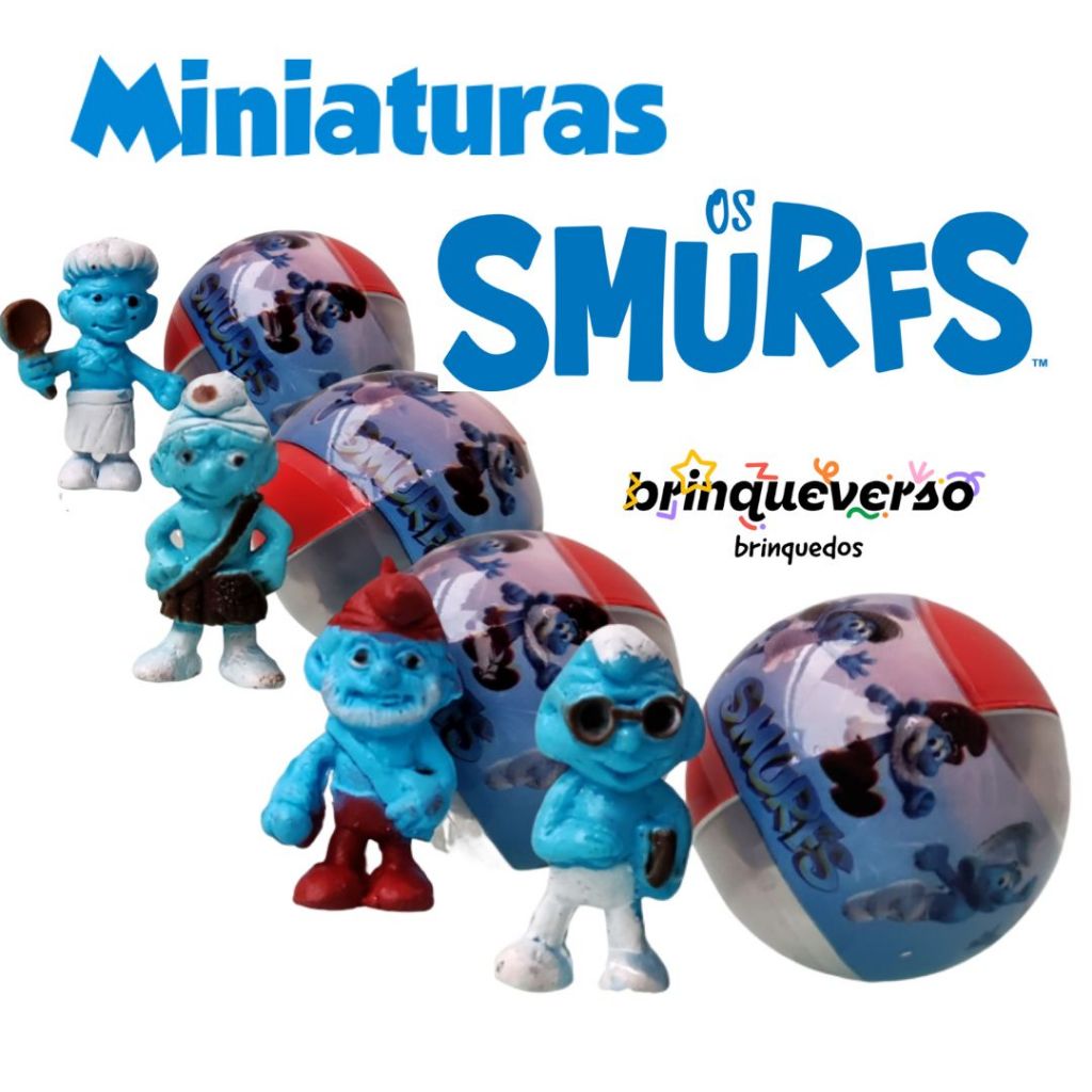10/40 UN Lembrancinhas de Festas The Smurfs. Brinquedo. Miniatura. Capsula. Lacrado.Lembrancinha