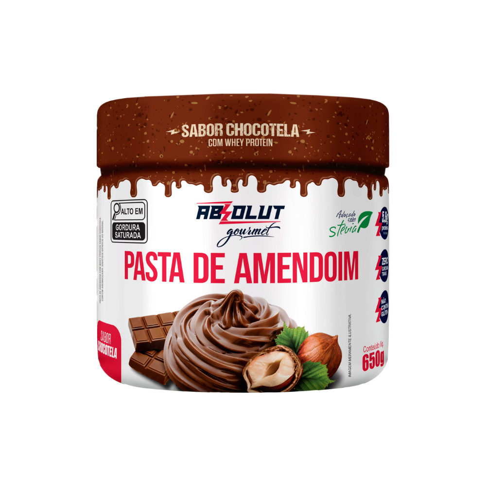 Pasta De Amendoim Gourmet Com Whey Protein Gourmet 650g Absolut Nutrition em Oferta na Shopee