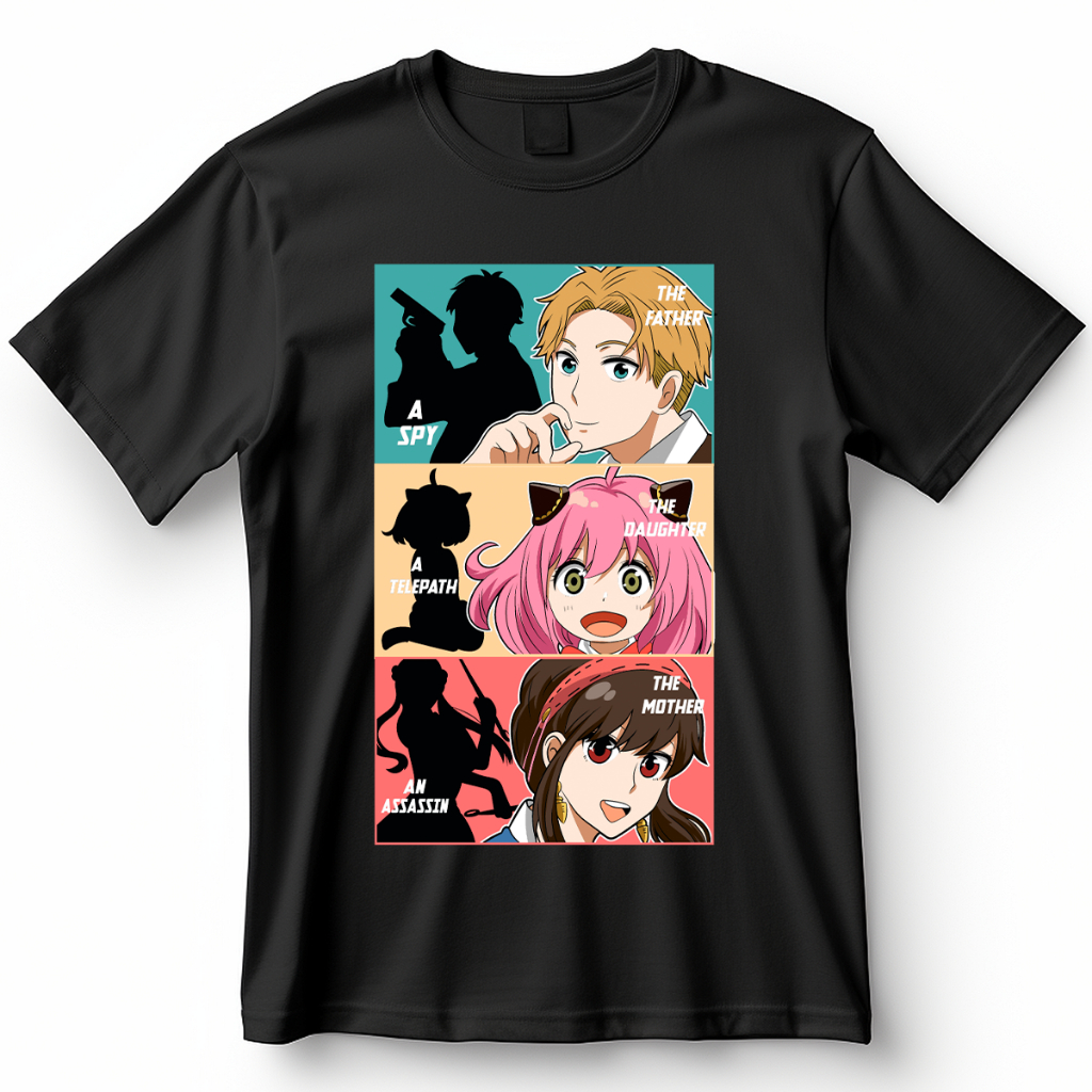 Camisa Spy X Family Anya Girl Mangá Familia Espiã Twilight Loid Yor Briar Camiseta de Anime 100% Algodão