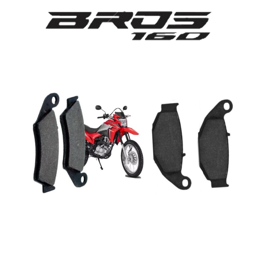 Kit Pastilha De Freio Dianteiro e Traseiro Nxr Bros 160/ xre 190  sem Cbs
