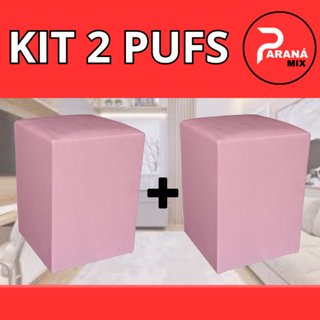 2 puff banqueta quadrado super macio suede multiuso em Oferta na Shopee