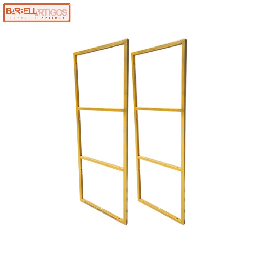 Estilo Industrial Triplo Teto/Parede Dourado - Prateleira 30cm - 2 un.