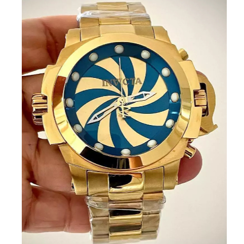 Relógio Masculino Invicta 38780 Coalition Forces Vortex abre fecha o mostrador Quartz Banhado 18K em Oferta na Shopee