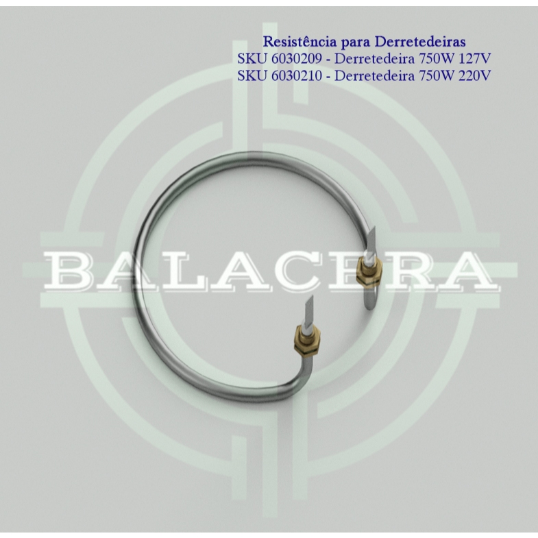 Resistências Elétricas para Derretedeiras de Chocolate (Gallizzi)