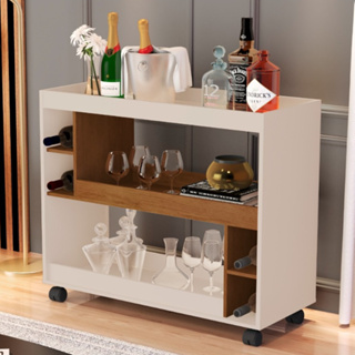 Aparador Buffet Multiuso com Adega e Rodízio Cantinho do Café Sala Cozinha Recepção Decoração Retrô em Oferta na Shopee