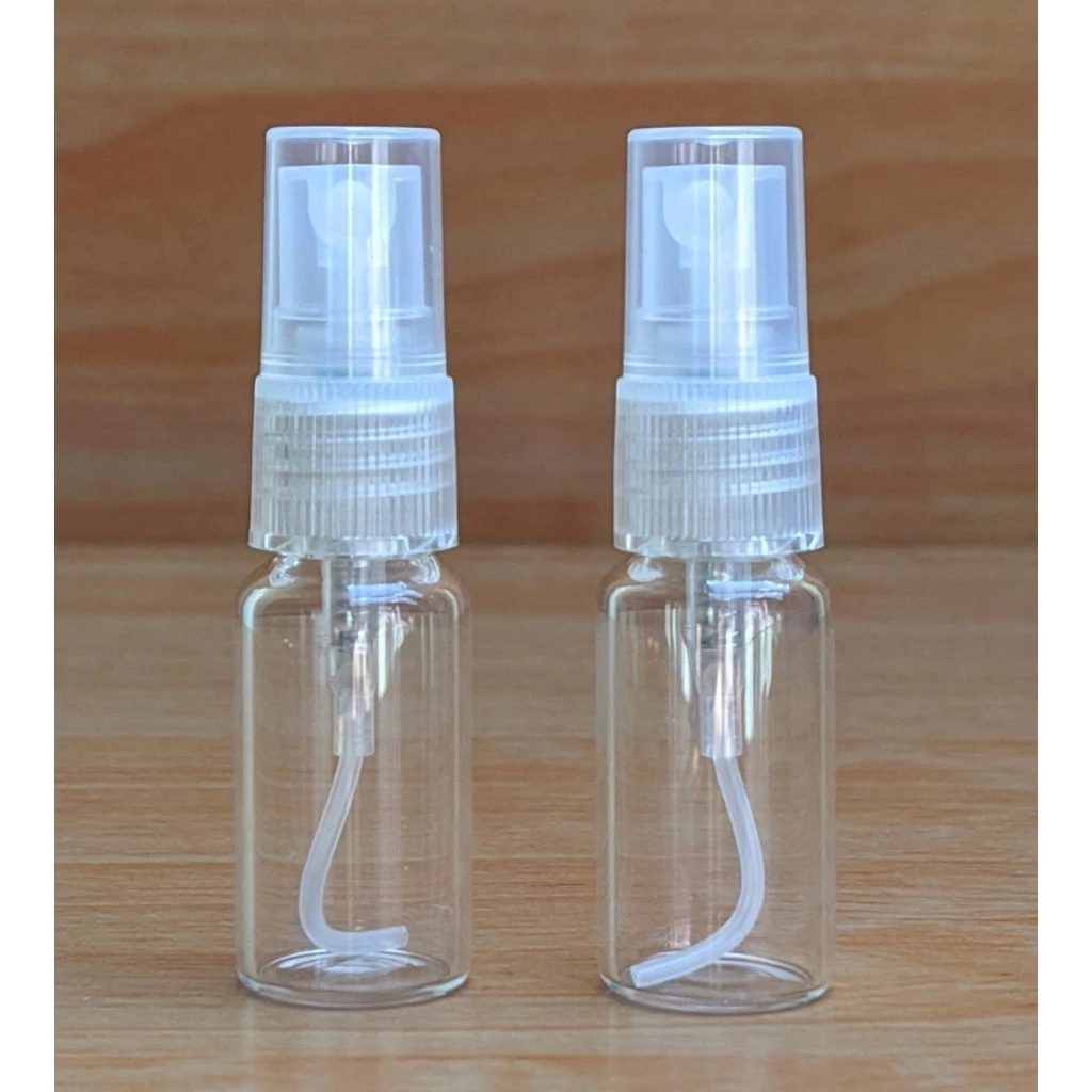 50 Frascos de Vidro 5ml Válvula Spray Transparente para Amostra de Perfumes em Oferta na Shopee