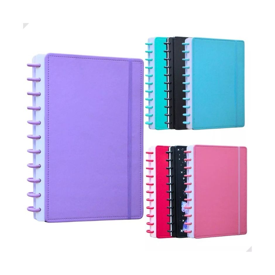 Caderno Inteligente A4 Capa dura de Courino Liso 80 Folhas Pautadas 11 discos em Oferta na Shopee