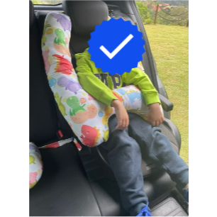 KIT Almofada H Infantil + Protetor Pescoço Cinto Segurança Carro /viagem