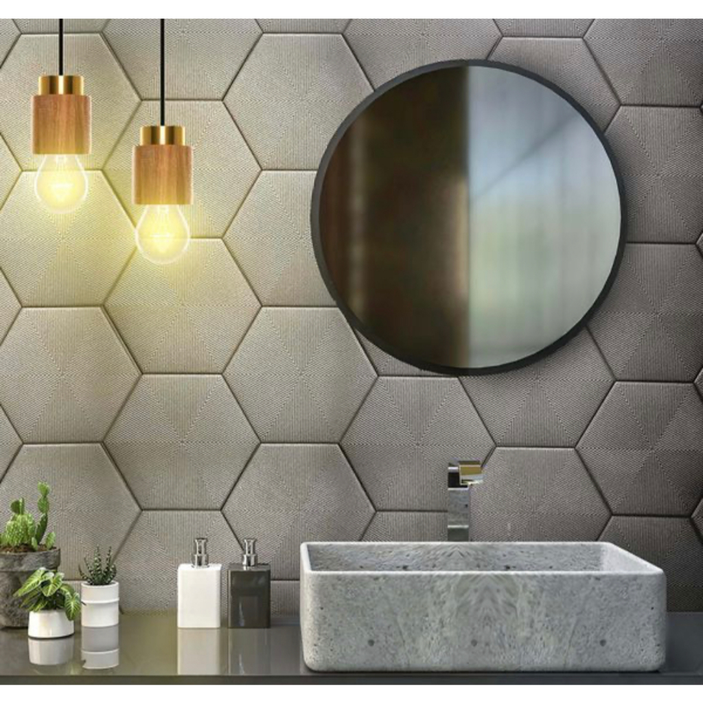 2 Moldes/formas 3d Em Abs Virgem - Ladrilho Hexagonal 19cm
