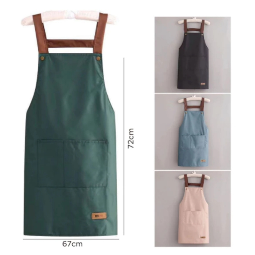 Avental Impermeavel De Cozinha A Prova De Água e oleo De Limpeza com grandes bolsos em Oferta na Shopee