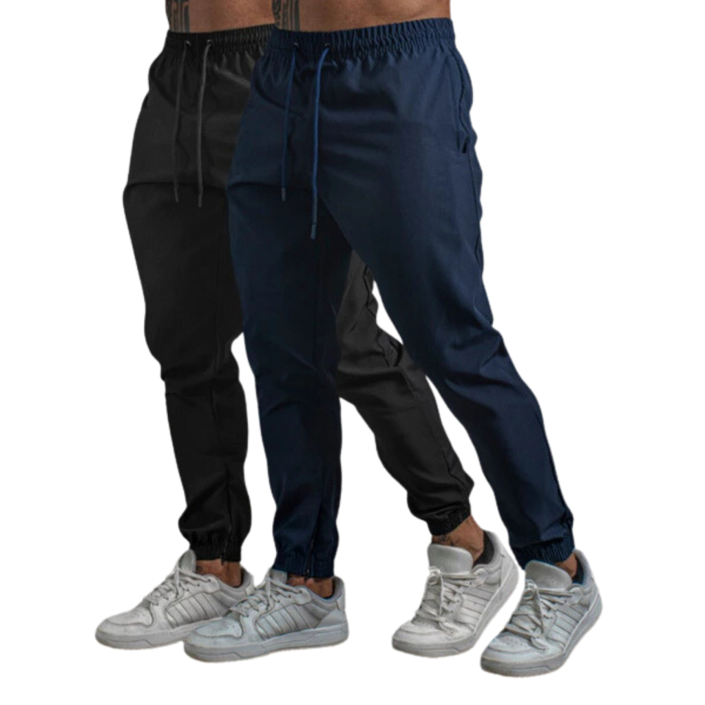 Kit 2 Calça Jogger Tactel com Elastano para Treino Esportiva Masculina