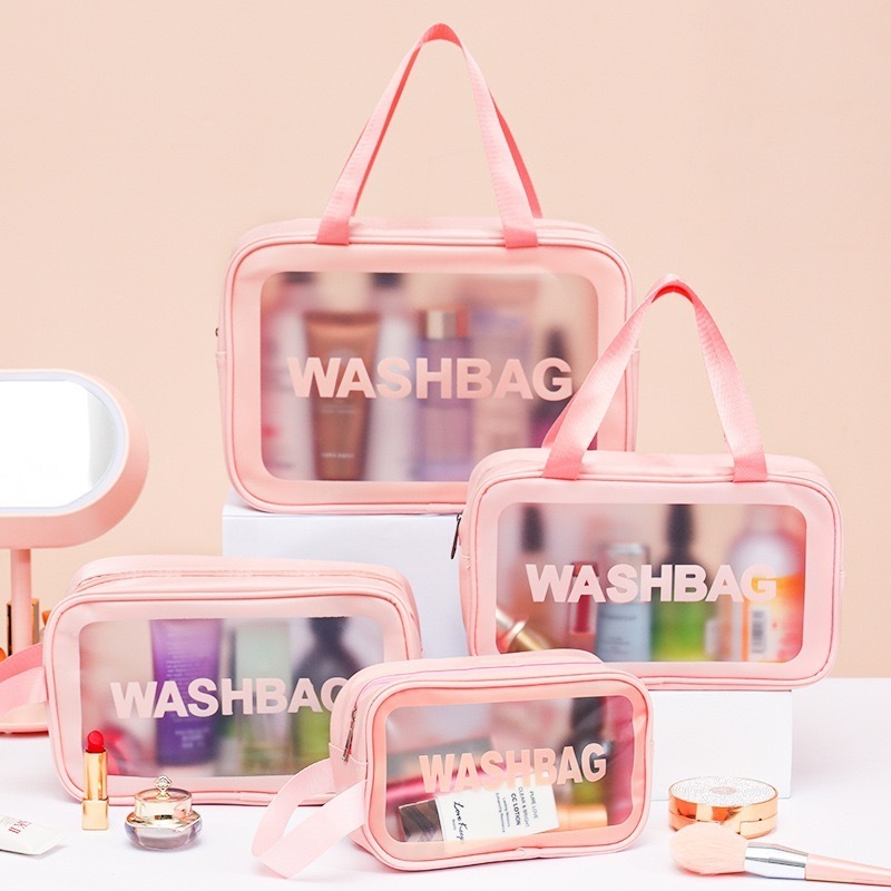 Kit 3 Necessaire Maquiagem Transparente WashBag A Prova De Água -QB24018/QB24017