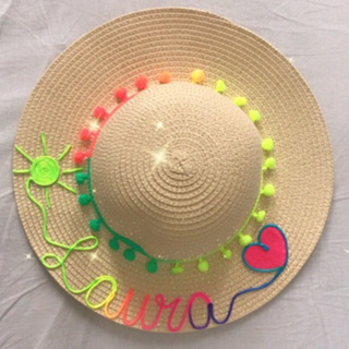 Chapéu de Praia Infantil  Personalizado Com o Nome Que Desejar Protege Sol Moda 2026 Piscina em Oferta na Shopee