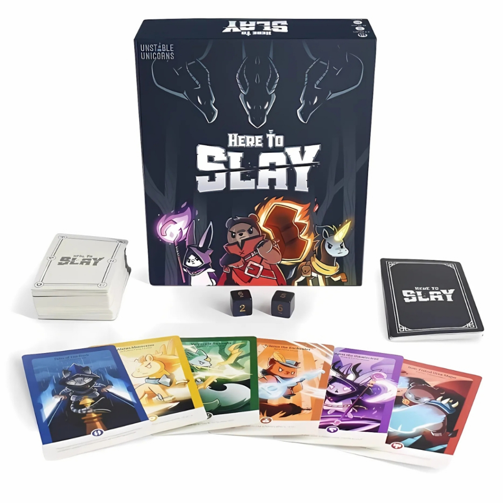 Jogo de Cartas e Tabuleiro Here to Slay – Jogo de Estratégia de Fantasia e RPG