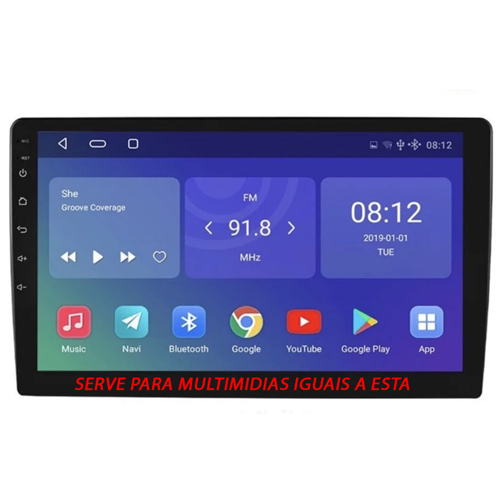 Película Protetora De Vidro Multimidia 9 Polegadas + Kit MULTIMIDIAS CHINESAS UNIVERSAIS ETECH WINCA