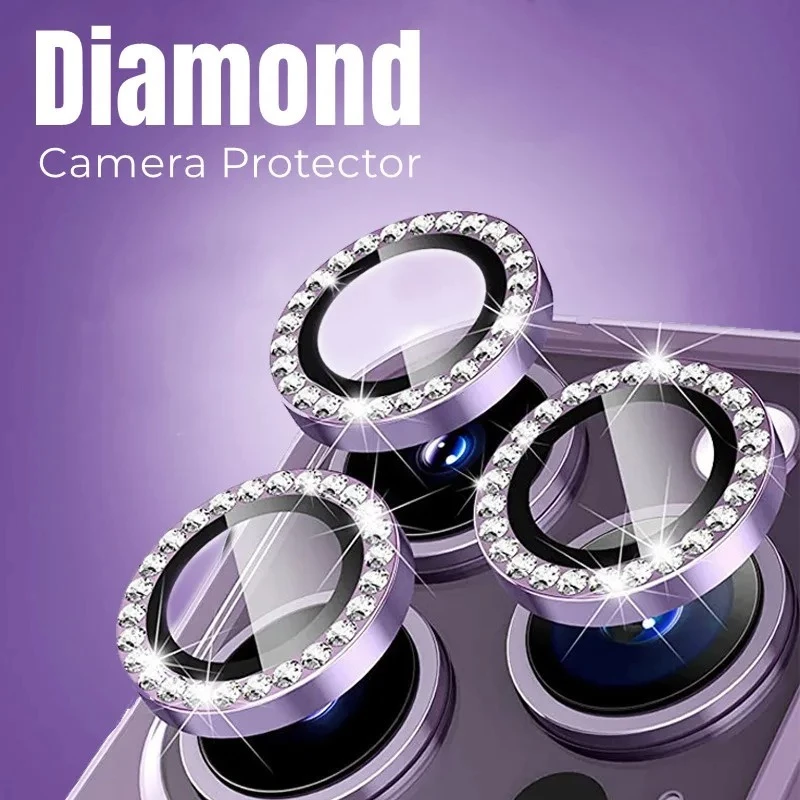 Película Protetora De Lentes Câmera Para iPhone XR/11/12/13/14 Pro/14 Pro Max/15 Pro Max Metal-KIT
