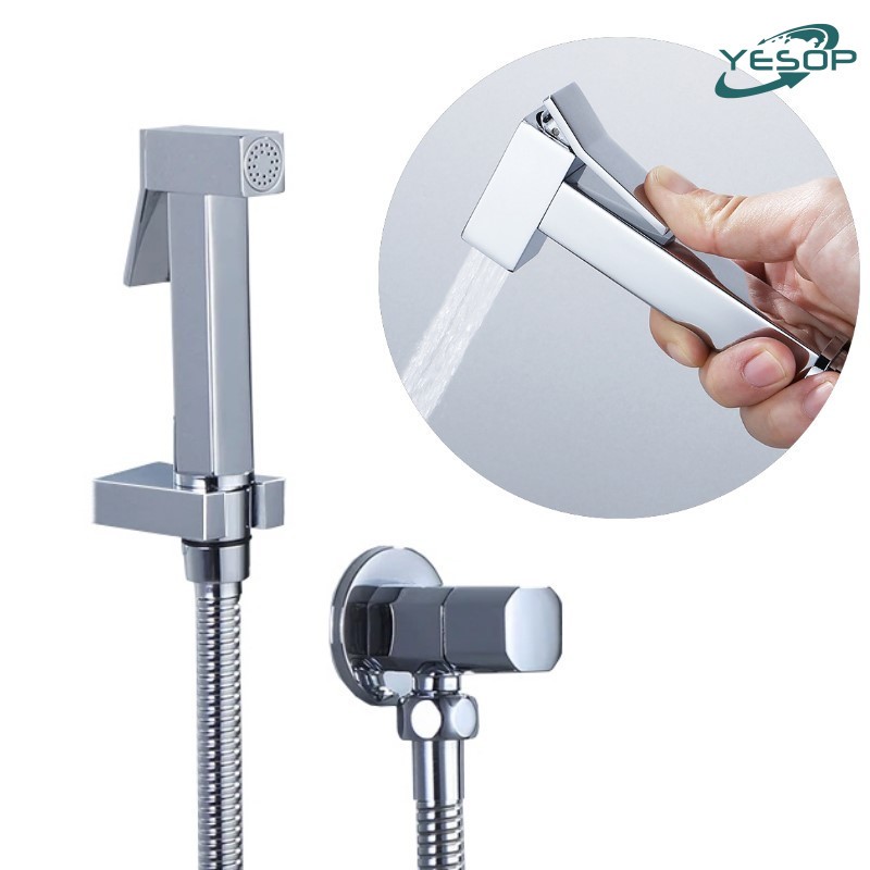 Ducha Higiênica De Banheiro Quadrada Cromada Aço Inox 304 Luxo Brilhante Yesop em Oferta na Shopee