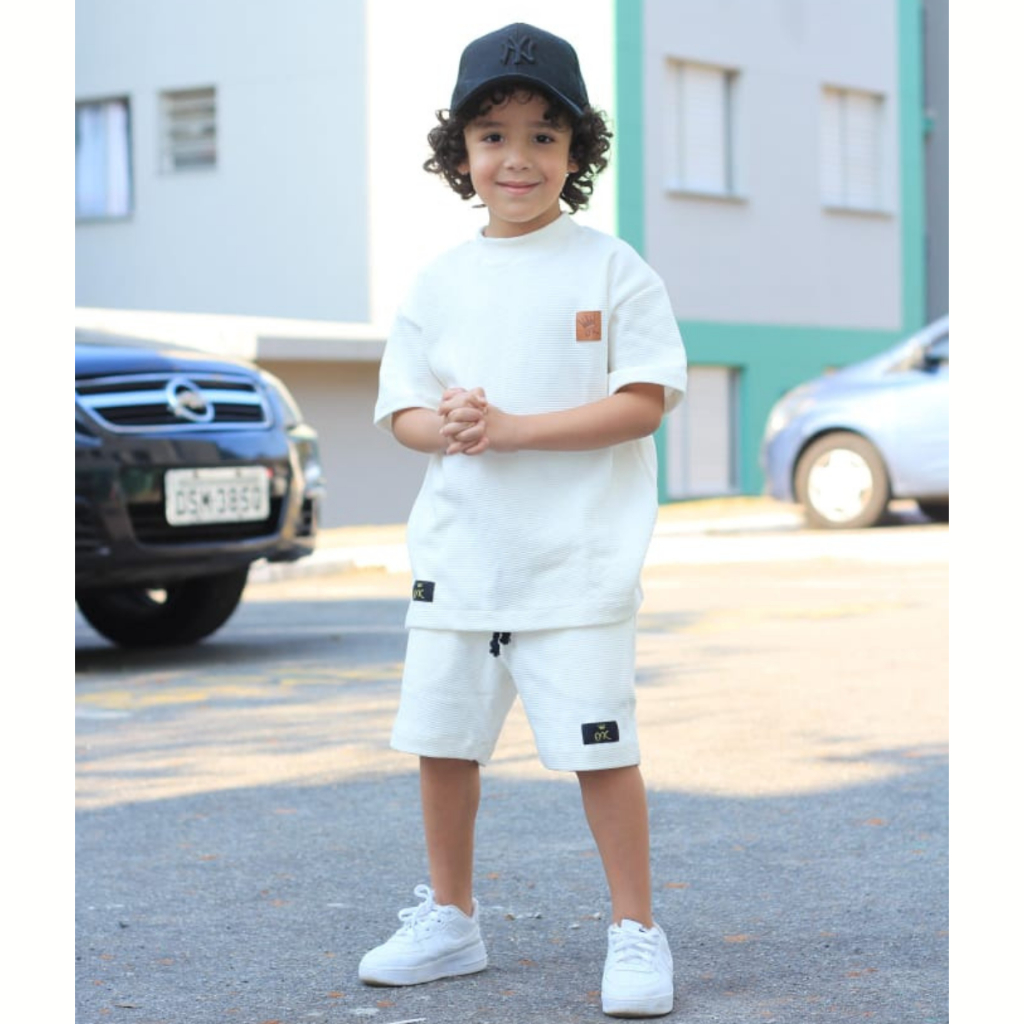 Conjunto Infantil Menino Juvenil Blogueirinho Estiloso do 1 ao 12 anos em Oferta na Shopee