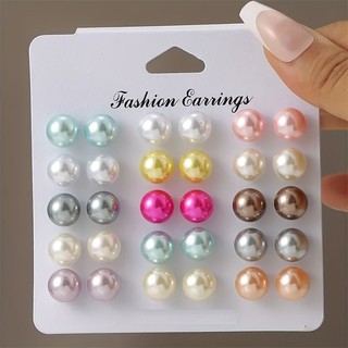 Conjunto Feminino de brincos/ várias cores/ kit de brincos em pérolas