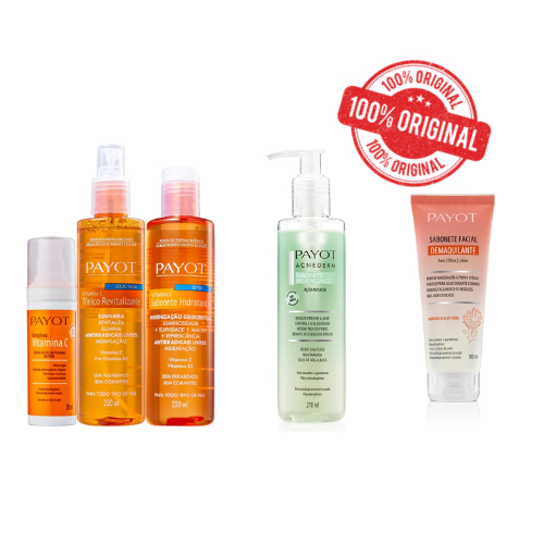 Produtos Skincare Payot - Sabonete, Tonico, Sérum Vitamina C, Sab Demaquilante ou Sabonete Acnederm