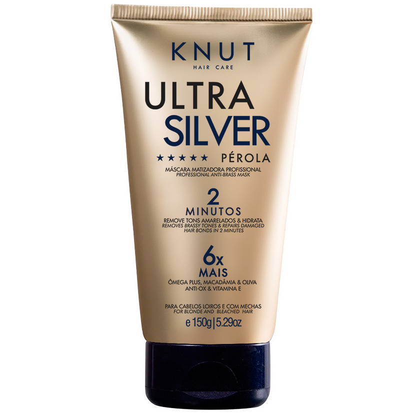 Knut Máscara Ultra Silver Tratamento Matizador Efeito Peróla 150g em Oferta na Shopee
