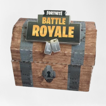 Caixa Baú Personalizada Fortnite | Lembrancinha Festa Infantil | Kit 5 10 15 20 25 Unidades