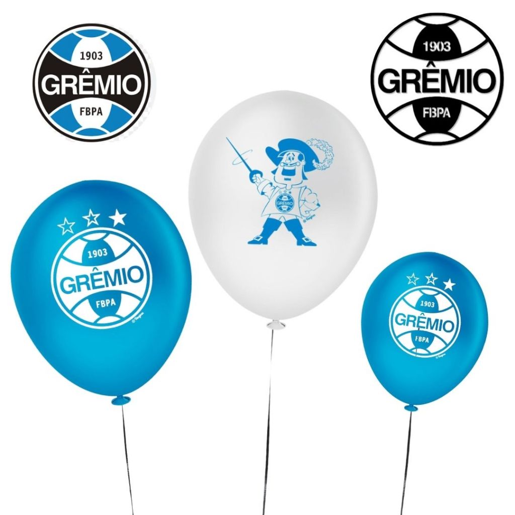 25~125 Balão Festa  GREMIO FC Redondo 9 Pol. Regina em Oferta na Shopee