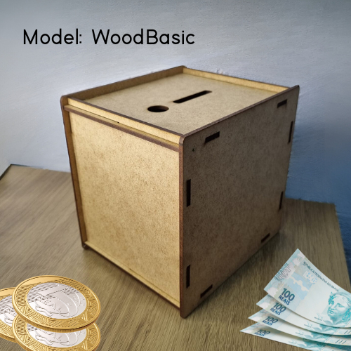 Cofre em Madeira - Modelo Basic - Minimalista - Não perca dinheiro e Economize seus valores!