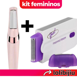 kit de cuidados femininos Lixador de Pé Elétrico + Depilador recarregável sem fio 2 em 1 em Oferta na Shopee