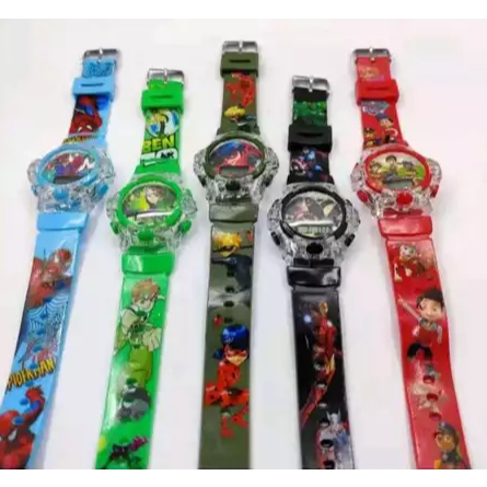 Relógio digital 3D da série de desenhos animados infantis com música