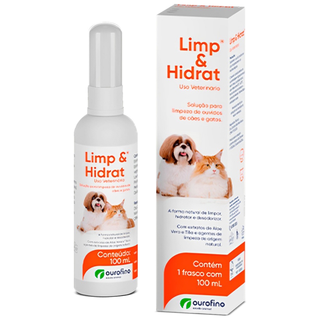 Limp e Hidrat Solução Limpeza de Ouvidos Cães e Gatos 100 mL em Oferta na Shopee