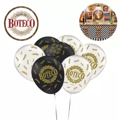 25~100 BALÃO BEXIGA FESTA BOTECO n°9 FESTCOLOR (CHOCO)