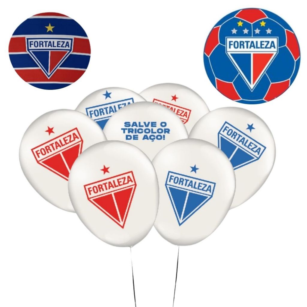 25~125  BALÃO BEXIGA FESTA FORTALEZA OFICIAL FUTEBOL  n°9 FESTCOLOR em Oferta na Shopee