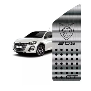 Descanso De Pé Em Aço Inox Puro P/ Peugeot 208 Gt 2021 Acima em Oferta na Shopee